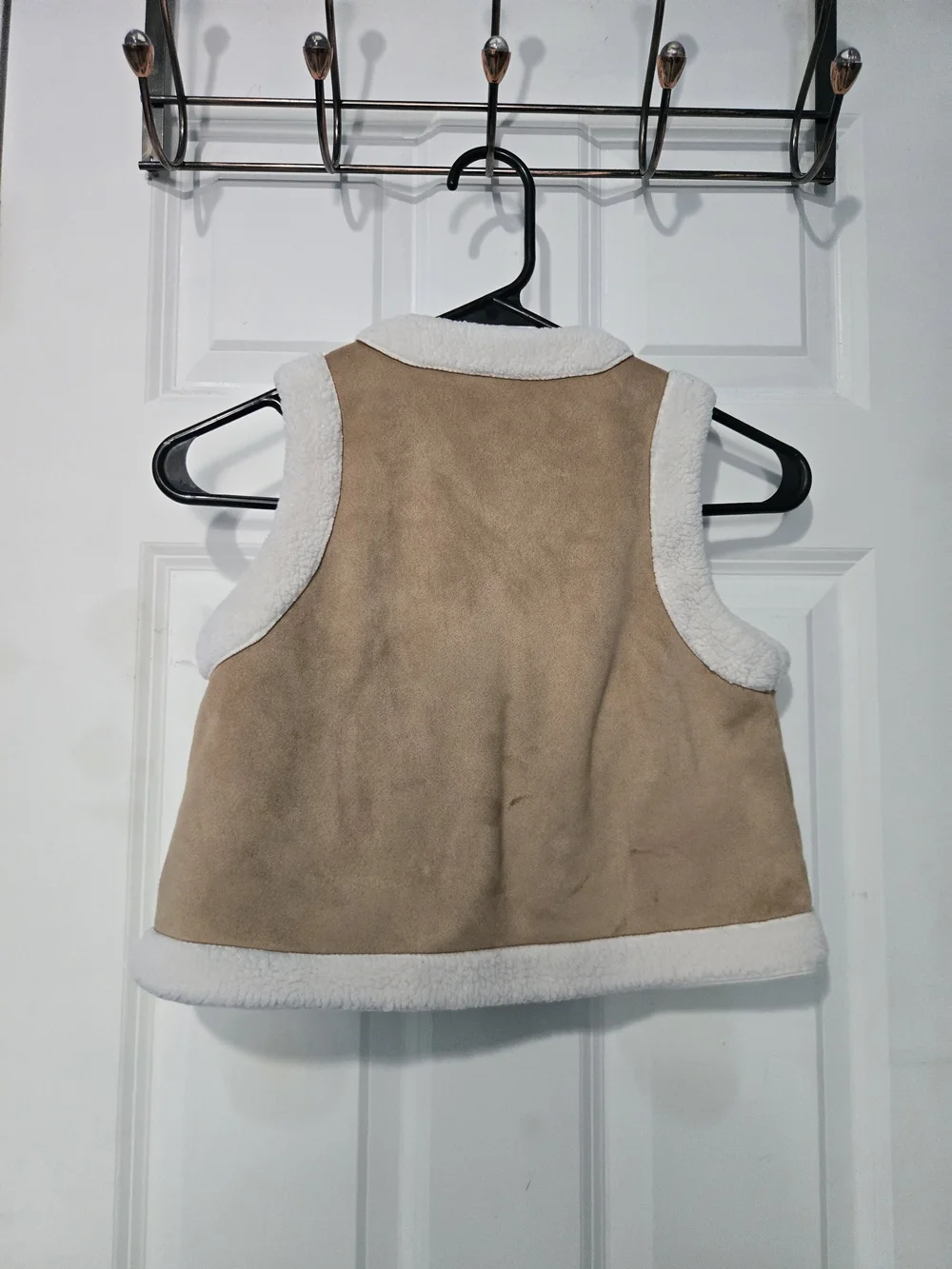 Gymboree Cream & Tan Faux Shearling Vest